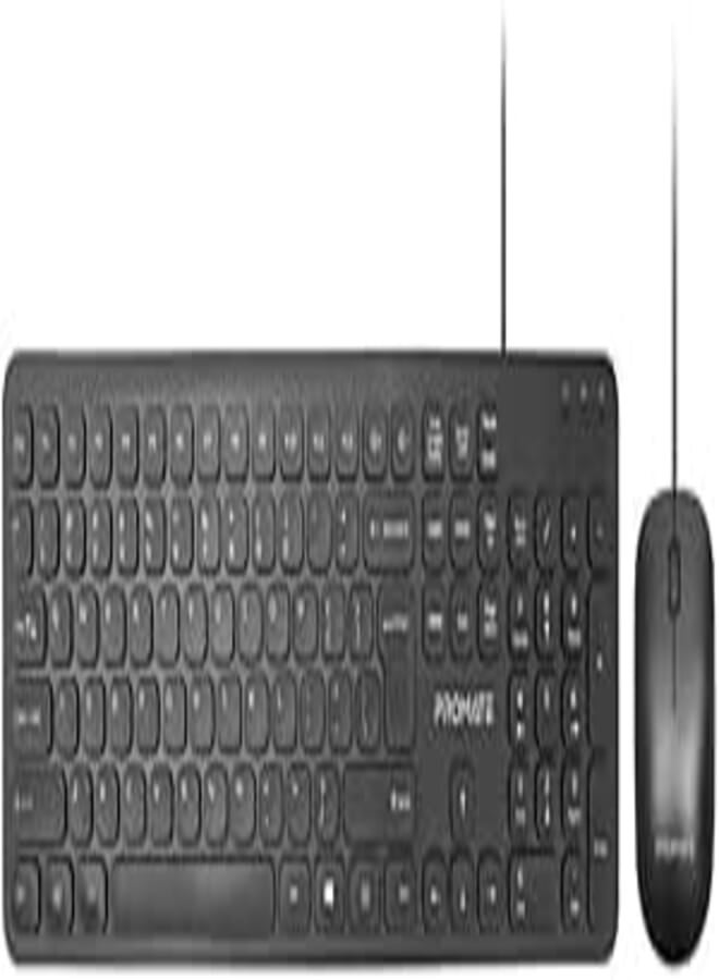 PROMATE Wired Compact KeyBoard & Mouse - KM2